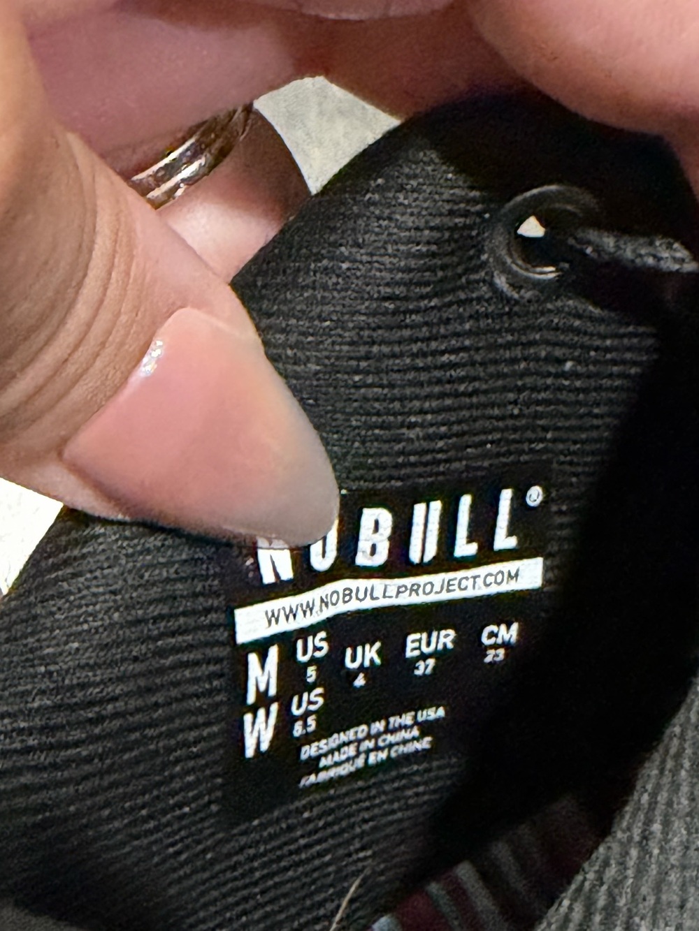 NOBULL Black Knit Trainers with Multicolor Floral Midsole - Picture 12 of 12